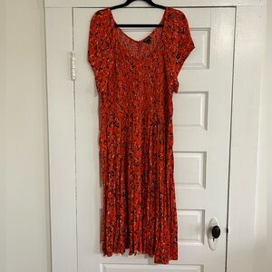 Torrid smocked bodice midi dress